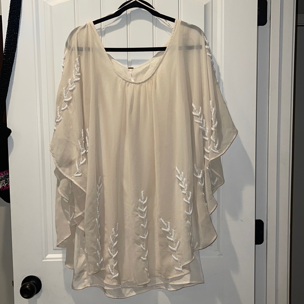 Free People beaded cape dress size medium